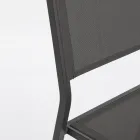 Chaise empilable en aluminium et textilène pour le jardin, design moderne - Franz Viadurini