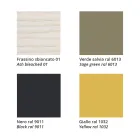 Chaise empilable en frêne avec assise en tissu fabriquée en Italie, 2 pièces - Oslo Viadurini