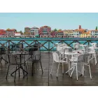 Chaise empilable d'extérieur en métal Made in Italy, 4 pièces - Verna Viadurini