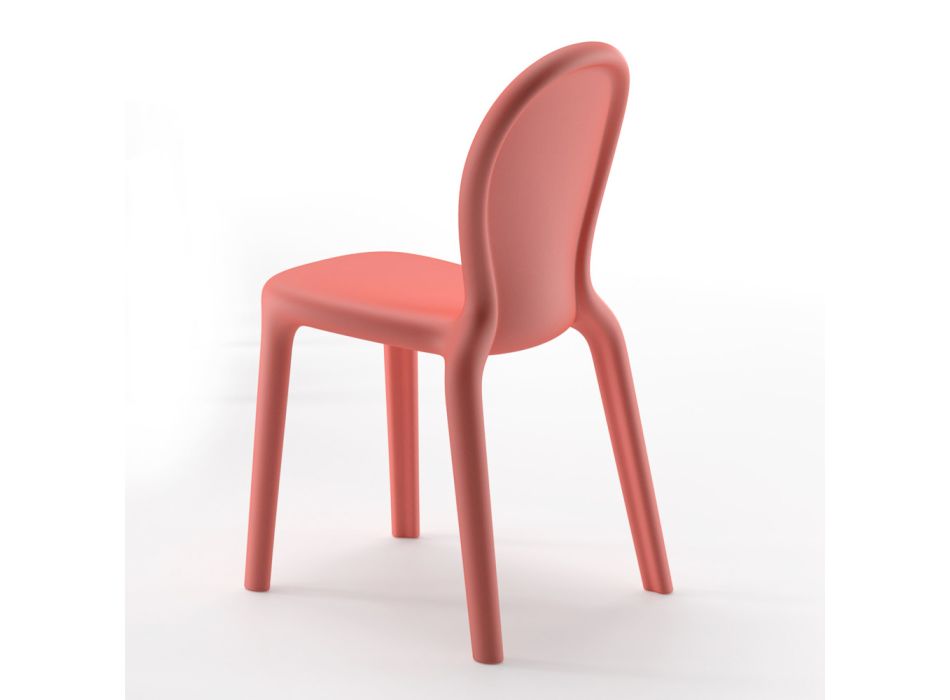 Chaise empilable en polyéthylène coloré fabriquée en Italie, 2 pièces - Jamala Viadurini