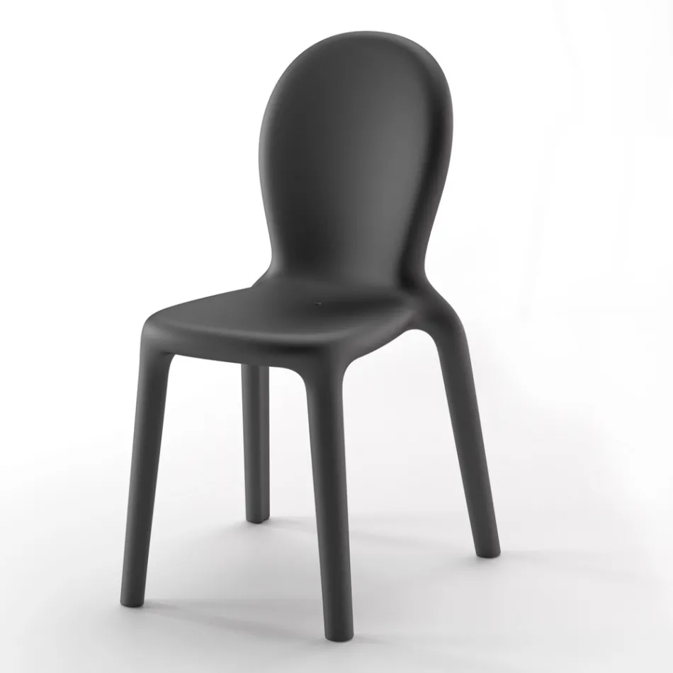 Chaise empilable en polyéthylène coloré fabriquée en Italie, 2 pièces - Jamala Viadurini