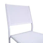 Chaise empilable en textilène et structure en aluminium blanc - Pennarello Viadurini