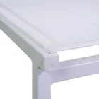 Chaise empilable en textilène et structure en aluminium blanc - Pennarello Viadurini