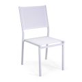 Chaise empilable en textilène et structure en aluminium blanc - Pennarello
