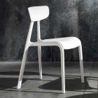 Chaise de salon empilable de conception moderne en polypropylène 4 pièces - Mulan Viadurini