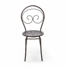 Chaise d'extérieur empilable en métal Made in Italy, 2 pièces - Authority Viadurini
