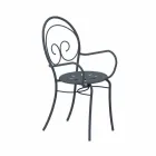 Chaise d'extérieur empilable en métal Made in Italy, 2 pièces - Authority Viadurini