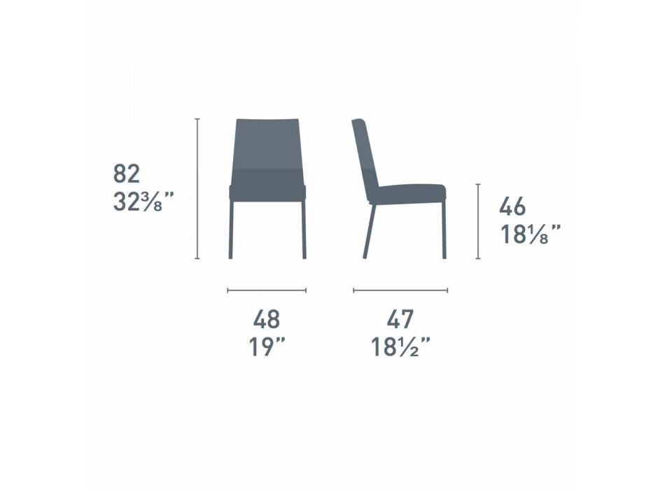 Chaise empilable intérieure ou extérieure en polypropylène Made in Italy - Argo Viadurini