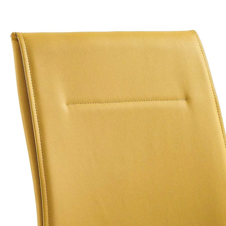 Chaise de salle à manger en simili cuir au design moderne et élégant - Granger Viadurini