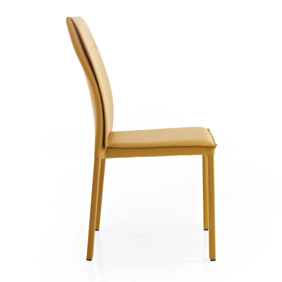 Chaise de salle à manger en simili cuir au design moderne et élégant - Granger Viadurini