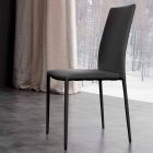 Chaise design moderne en éco-cuir fabriquée en Italie Desio Viadurini