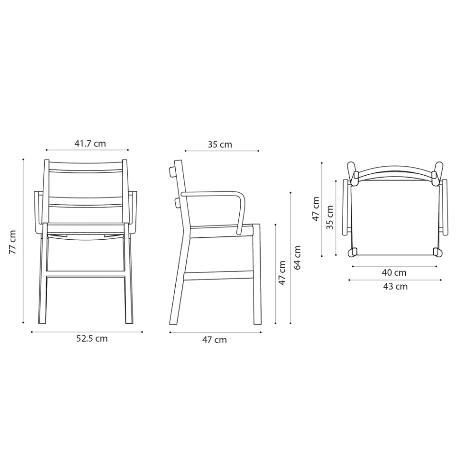 Chaise en hêtre massif avec accoudoirs et assise rembourrée fabriquée en Italie - Nora Viadurini