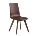 Chaise en hêtre monocoque et cuir régénéré Made in Italy - Jayden