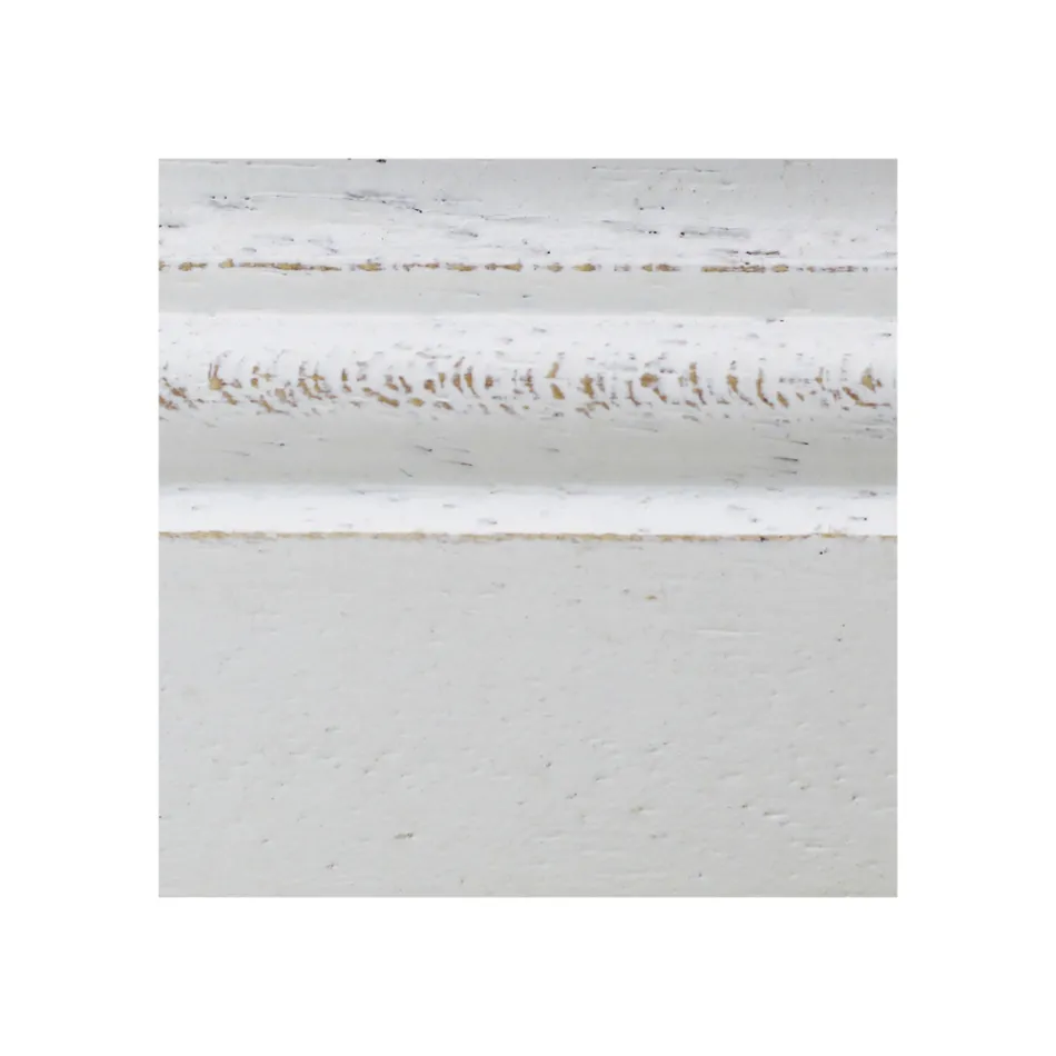 Chaise en Bois Glané Blanc et Tissu Beige Juma Fabriquée en Italie - Diamante Viadurini