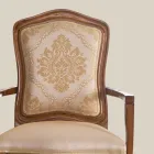 Chaise en bois classique avec tissu rembourré de luxe fabriquée en Italie - Majesty Viadurini