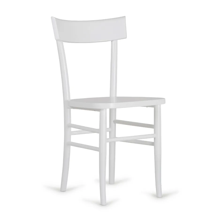 Chaise en bois de hêtre au design moderne 4 pièces - Stella Viadurini