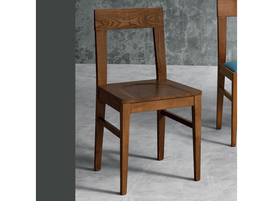 Chaise en bois de hêtre Masello Design de cuisine Made in Italy - Sofia Viadurini