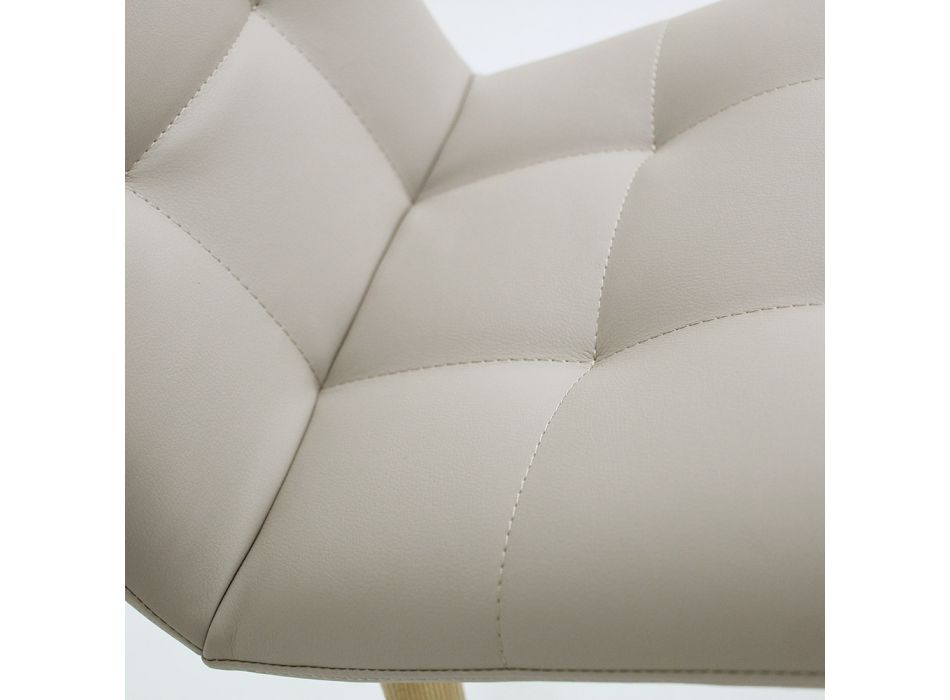 Chaise en bois massif et simili-cuir Viola, de design moderne  Viadurini
