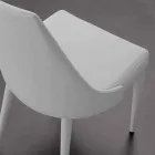 Chaise en métal entièrement recouverte d'éco-cuir Nepitella Viadurini