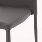 Chaise Caserta en métal recouverte d'éco-cuir, design moderne Viadurini
