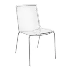 Chaise en plexiglas transparent et fer Made in Italy 2 pièces - Charlotte Viadurini