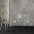 Chaise en polycarbonate transparent de design moderne Ferrara