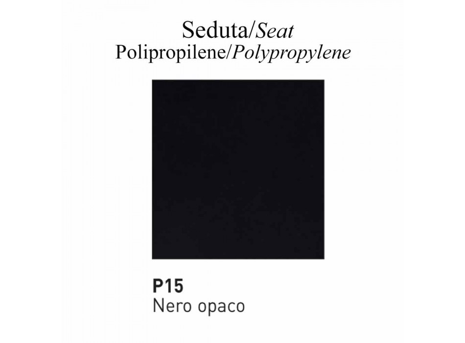 Chaise en polypropylène avec piètement luge fabriquée en Italie, 2 pièces - Connubia Tuka Viadurini