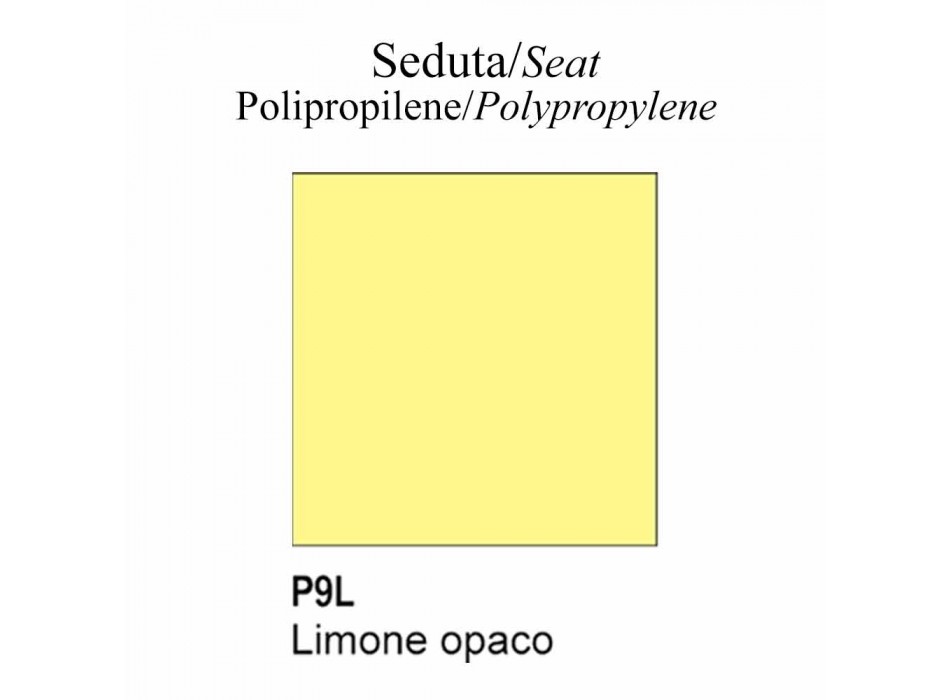 Chaise en polypropylène avec piètement luge fabriquée en Italie, 2 pièces - Connubia Tuka Viadurini