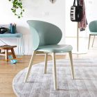 Chaise Polypropylène et Hêtre Made in Italy, 2 Pièces - Connubia Tuka Viadurini