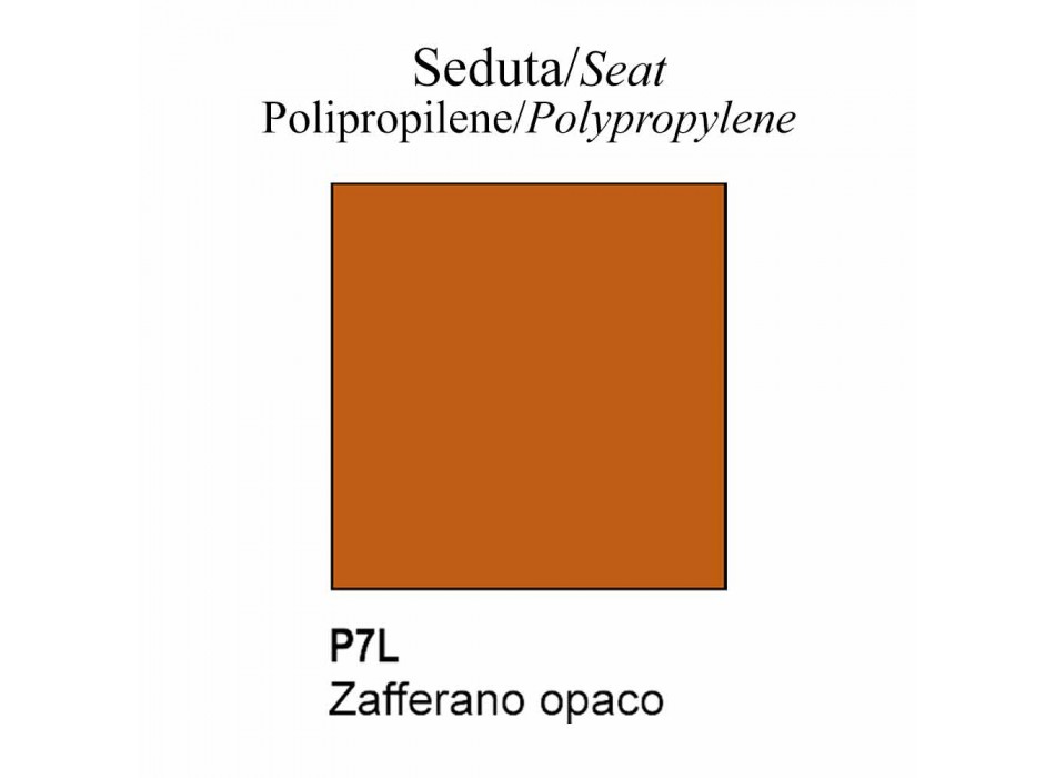 Chaise en polypropylène recyclé avec base pivotante fabriquée en Italie - Connubia Tuka Viadurini