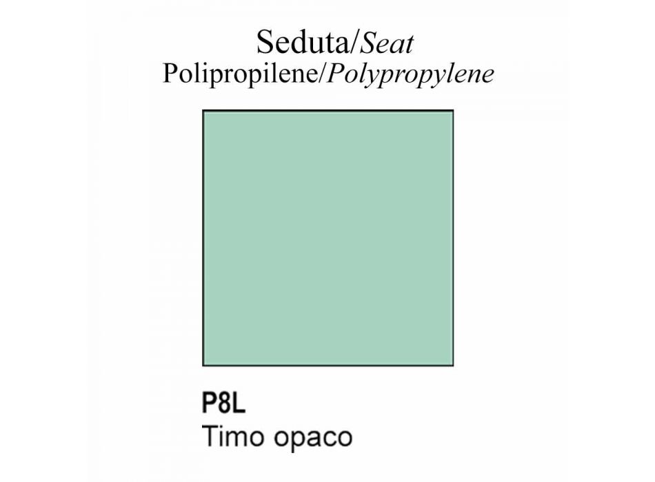Chaise en polypropylène recyclé Made in Italy, 2 pièces - Connubia Academy Viadurini