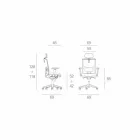 Fauteuil en similicuir semidirectionnel et opératoire Mina fabriqué en Italie Viadurini