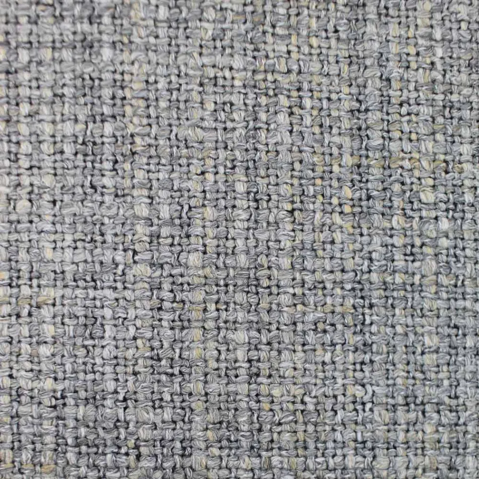 Chaise en tissu avec structure en métal noir de luxe Made in Italy - Cacao Viadurini