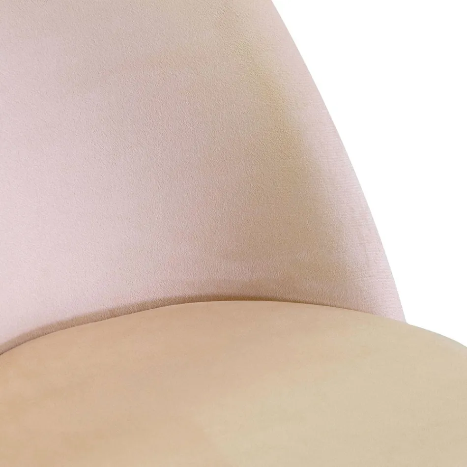 Chaise en velours et cadre en métal dans différentes finitions - Penna Viadurini