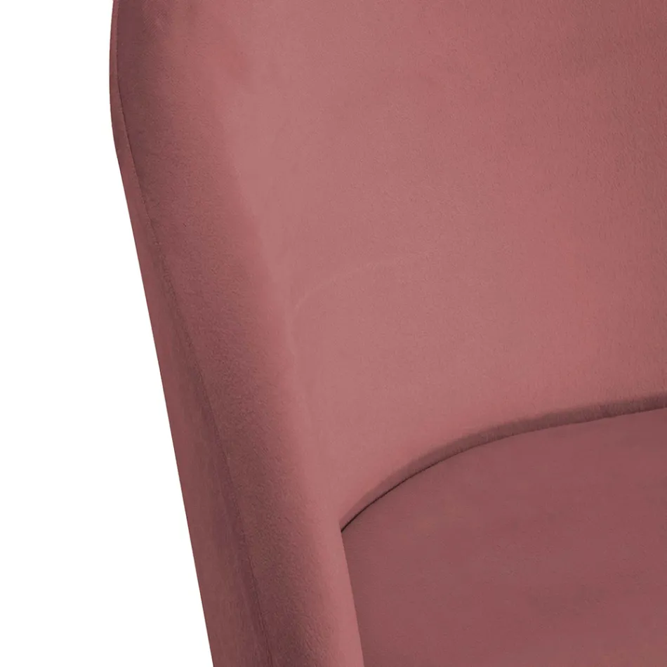 Chaise en velours et cadre en métal dans différentes finitions - Penna Viadurini