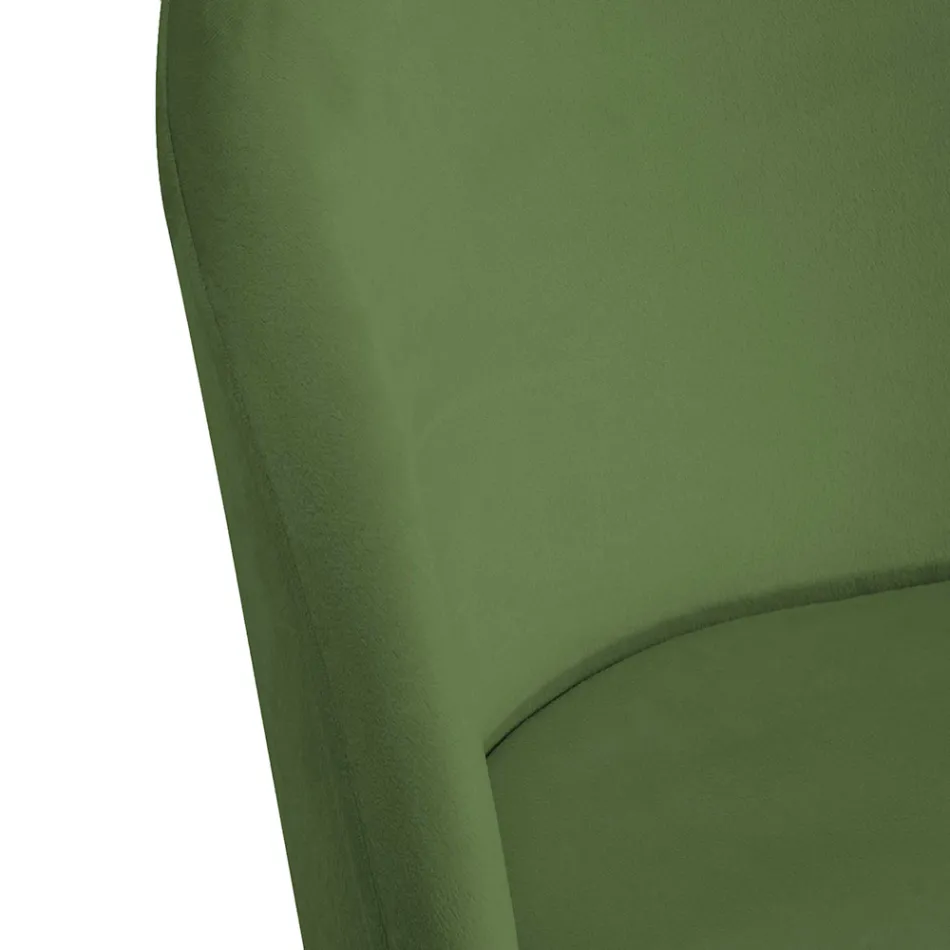 Chaise en velours et cadre en métal dans différentes finitions - Penna Viadurini