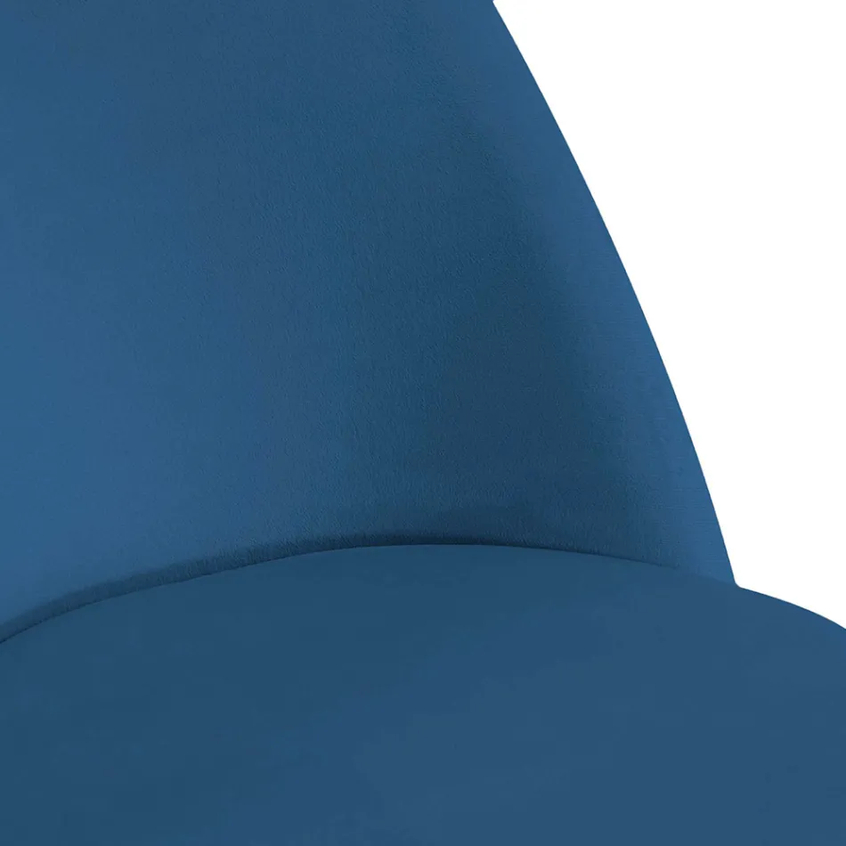 Chaise en velours et cadre en métal dans différentes finitions - Penna Viadurini