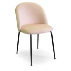 Chaise en velours et cadre en métal dans différentes finitions - Penna Viadurini