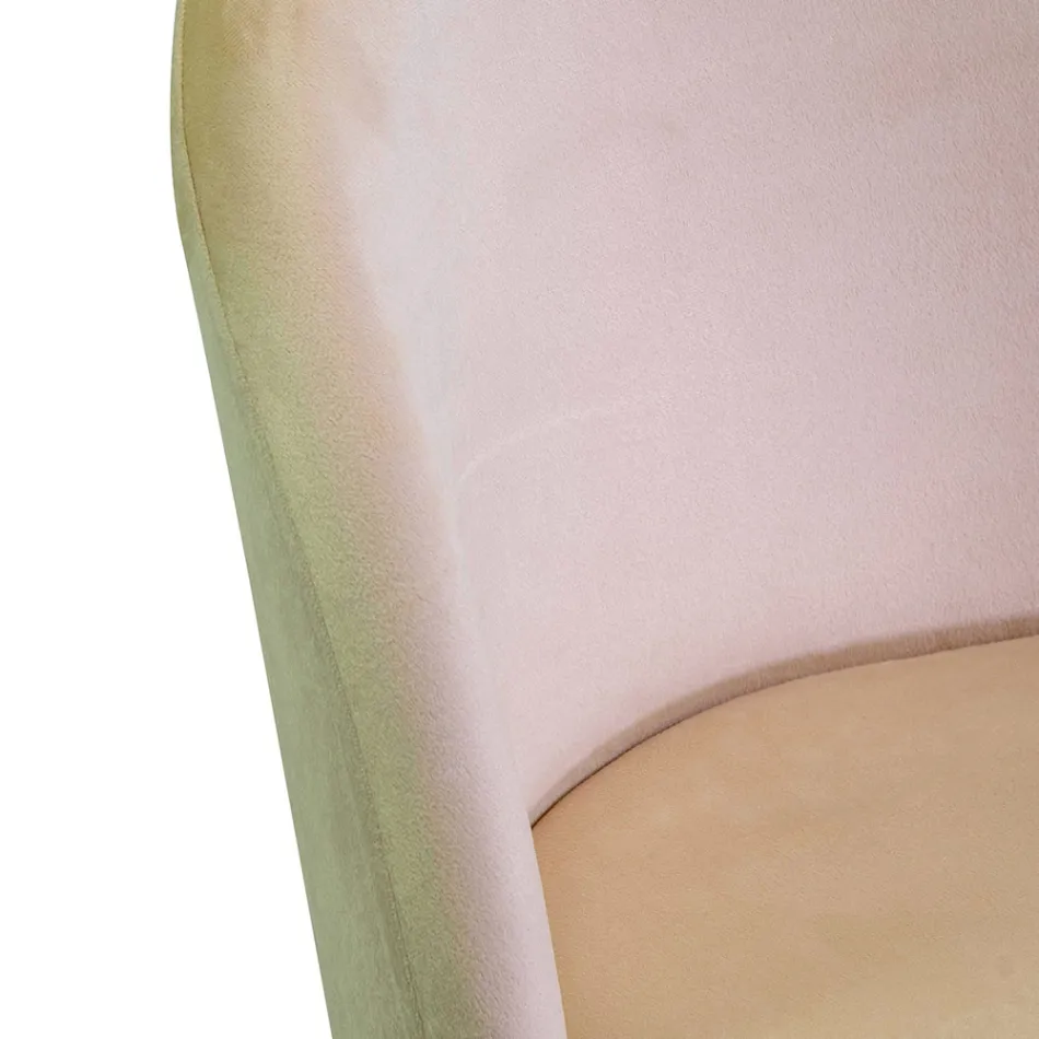 Chaise en velours et cadre en métal dans différentes finitions - Penna Viadurini