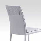 Chaise entièrement recouverte de cuir écologique moderne fabriqué en Italie Afra Viadurini