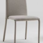 Chaise design de salon en cuir, fabriqué en Italie, Gazzola Viadurini