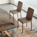 Chaise de salon design en simili cuir produite en Italie, Soliera
