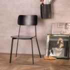 Chaise design moderne en bois et métal, Elmas, 4 pièces Viadurini