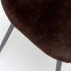 Chaise Living au design moderne en similicuir, Elice, 4 pièces Viadurini