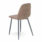Chaise Living au design moderne en similicuir, Elice, 4 pièces Viadurini