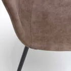 Chaise Living au design moderne en similicuir, Elice, 4 pièces Viadurini