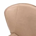 Chaise de salon moderne entièrement recouverte de simili cuir, Accadia, 4 pièces Viadurini