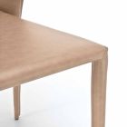 Chaise de salon moderne entièrement recouverte de simili cuir, Accadia, 4 pièces Viadurini