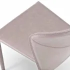 Chaise de salon moderne entièrement recouverte de simili cuir, Accadia, 4 pièces Viadurini