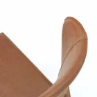 Chaise de salon moderne entièrement recouverte de simili cuir, Accadia, 4 pièces Viadurini